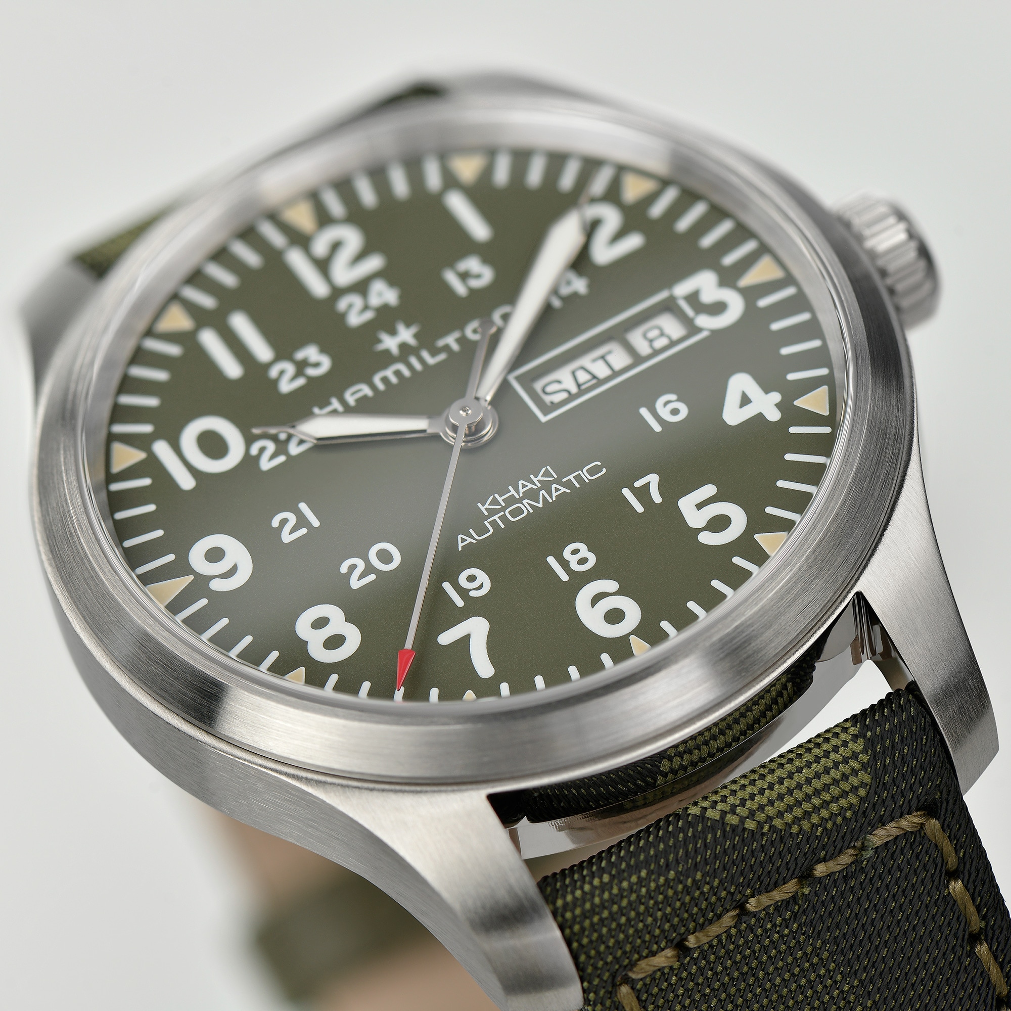 Khaki Field Automatic Watch Day Date - Green Dial - H70535061