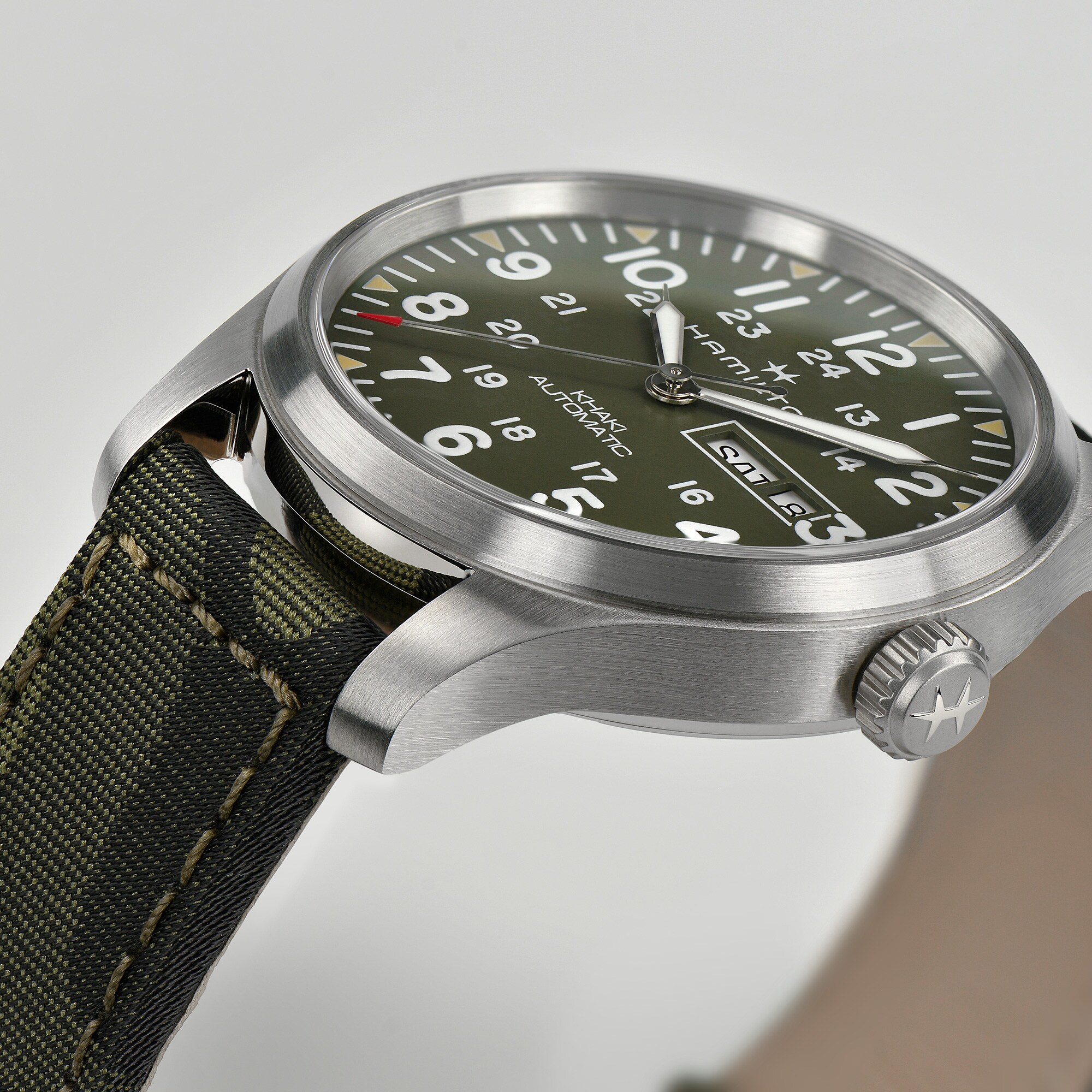 先着特典 Hamilton Mens H70535061 Khaki Field 42mm Automatic Watch