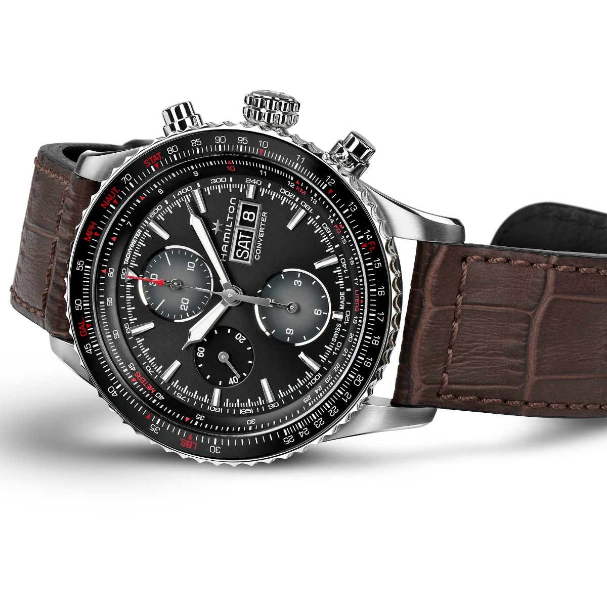 Khaki Aviation Converter Auto Chrono 44mm - Steel case with black